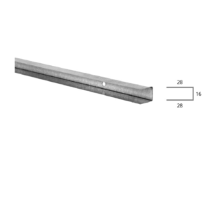 Perimetrale 28/16/28 (per controsoffitto 15/48/15) zincato mt. 3 per cartongesso