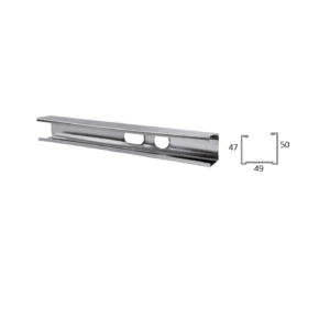 Montante 47/50/50 zincato mt. 3 per cartongesso