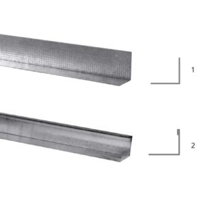 Angolare (fig. 1 ) 40/40 zincato mt. 3 per cartongesso