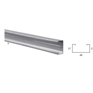 Controsoffitto 27/48/27 zincato mt. 3 per cartongesso