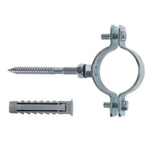 Fischer CPT 1-1/4" Collare per tubi completo di vite e tassello