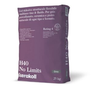 KERAKOLL H40 NO LIMITS GRIGIO 25 KG COLLA MULTIUSO