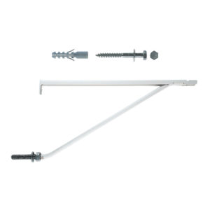 Fischer ML 35 mensola pesante per lavabi verniciata bianco RAL 9010