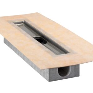Schluter®KERDI-LINE 70 cm è un sistema modulare di scarico lineare per la creazione di docce a filo pavimento