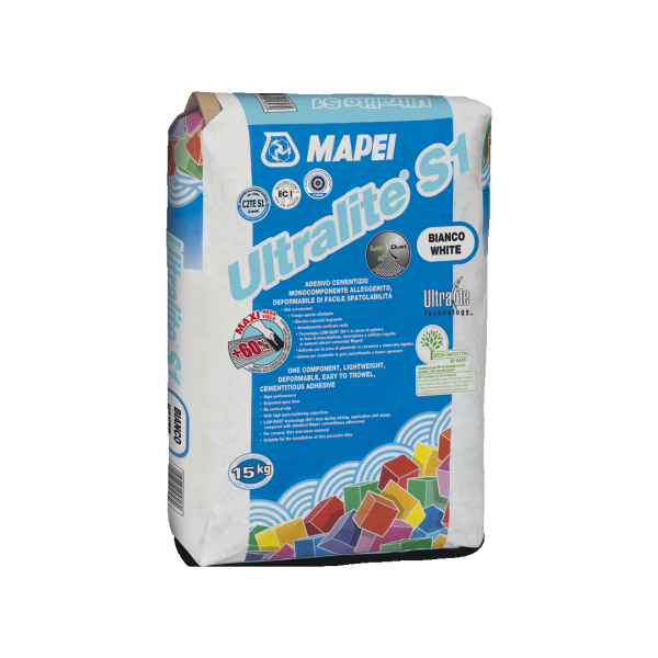 Mapei Ultralite S1 bianco kg 15 collante per piastrelle