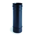Tubo Canna Fumaria 100mm x 25cm Acciaio Inox 316L Nero Roccheggiani SPGN