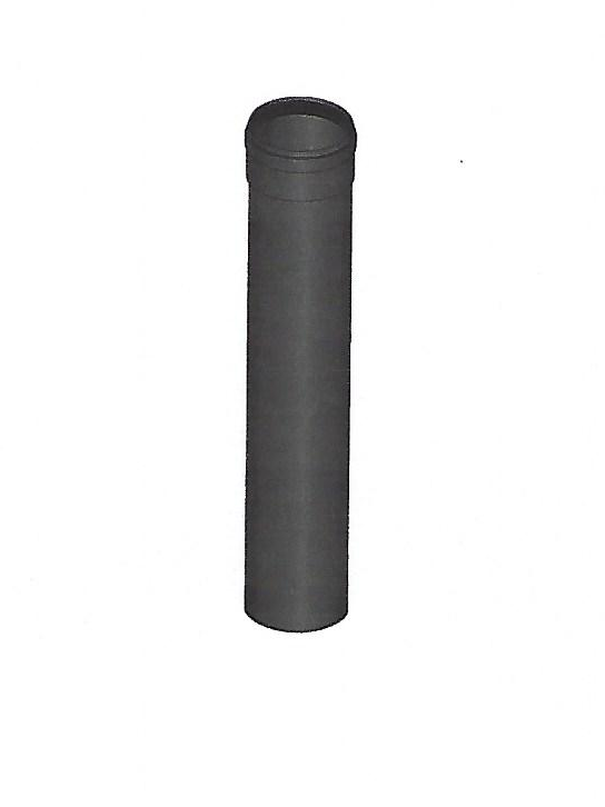 Tubo Canna Fumaria 80mm x 200cm Acciaio Inox 316L Nero Roccheggiani SPGN
