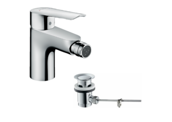 Logis E Miscelatore monocomando bidet con piletta in ottone Hansgrohe