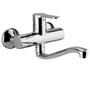 PAFFONI MISCELATORE A MURO LAVELLO O LAVATOIO CON CANNA GIREVOLE BLU161CR