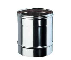 CANNA FUMARIA 80 MM DA 0.25 MT ACCIAIO INOX AUSTENITICO AISI 316L (1.4404) spessore 0,4 / 0,5 / 0,6 mm parete singola anti-condensa Roccheggiani