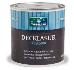 Tassani DECKLASUR ALL'ACQUA 2.5 LT Finitura satinata effetto cera