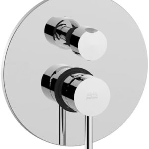 Paffoni Miscelatore incasso doccia LIGHT (2 uscite) completo di piastra in metallo Ø200mm attacchi 1/2”G LIG018CR