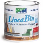 Tassani LINEA BLU NERO SATINATO 0.75LT Smalto all'acqua esente da formaldeide