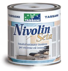 Tassani NIVOLIN SETA BIANCO Smalto sintetico Satinato 0.75LT  per esterni ed interni