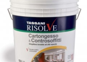 Tassani CARTONGESSO & CONTROSOFFITTI NUOVO 4 LT Idropittura lavabile ad alta opacità ad alta copertura sul cartongesso