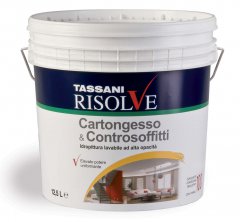 Tassani CARTONGESSO & CONTROSOFFITTI NUOVO 4 LT Idropittura lavabile ad alta opacità ad alta copertura sul cartongesso