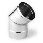 Curva 45° Inox AISI 316L Ø 120 mm monoparete Roccheggiani