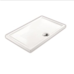 PIATTO DOCCIA BIANCO 80 X 80 LIF H3 CON PILETTA CROMO GEBERIT HATRIA