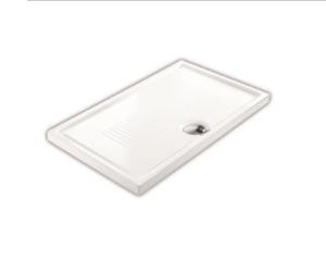 PIATTO DOCCIA BIANCO 100X70 H3 mod. LIF CON PILETTA CROMO GEBERIT HATRIA