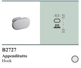 Appendino Muro Basic Colombo in ottone cromato - immagine 4