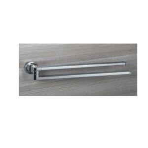 Porta Salvietta doppio a snodo Nordic Colombo in ottone cromato