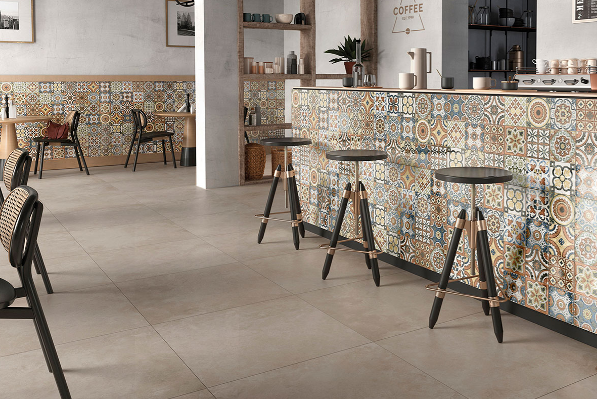 PIASTRELLE RECOVER BEIGE 60 X 60 RETTIFICATO GRES PORCELLANATO VALSECCHIA - immagine 3