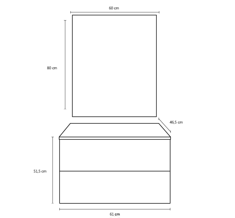 MOBILE SOSPESO 60 cm LUNA BIANCO LONDRA - TFT - immagine 4