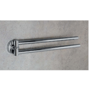 Porta Salvietta doppio a snodo Basic Colombo in ottone cromato