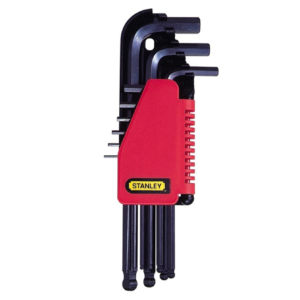 Set 9 chiavi brucola maschio esagonale lunghe con testa sferica STANLEY