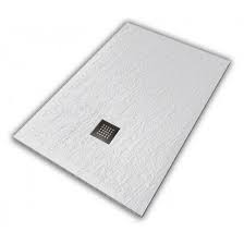 PIATTO DOCCIA BIANCO 140X70 H3 mod. PETRA ARDESIA CON PILETTA INOX GEBERIT HATRIA