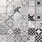 MOSAICO VINTAGE GREY 5 X 5 BOXER (FOGLIO 30 X 30 CM)
