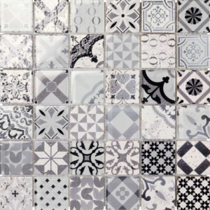MOSAICO VINTAGE GREY 5 X 5 BOXER (FOGLIO 30 X 30 CM)