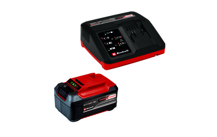 STARTER KIT PLUS EINHELL PCX (BATTERIA 5,2 Ah 18 V + CARICABATTERIE RAPIDO)