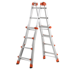 SCALA MULTIFUNZIONE TELESCOPICA IN ALLUMINIO MEDIA RICHIUDIBILE