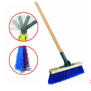 SCOPA SNODATA INDUSTRIALE DUAL MASS CON MANICO IN LEGNO