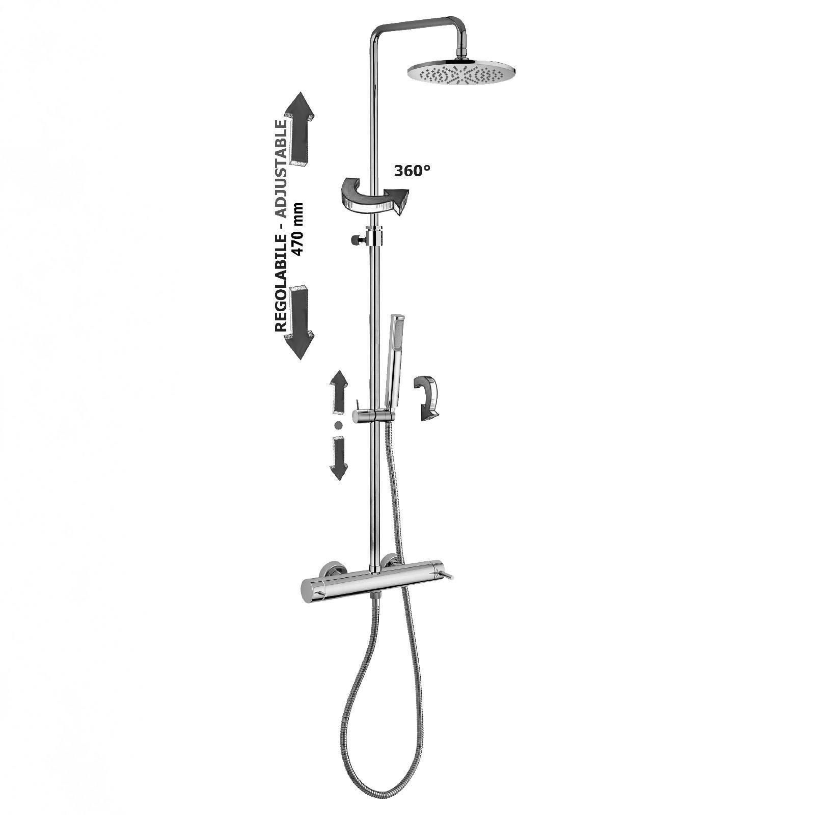 Colonna doccia New Mini Master Cromo Paffoni - immagine 2