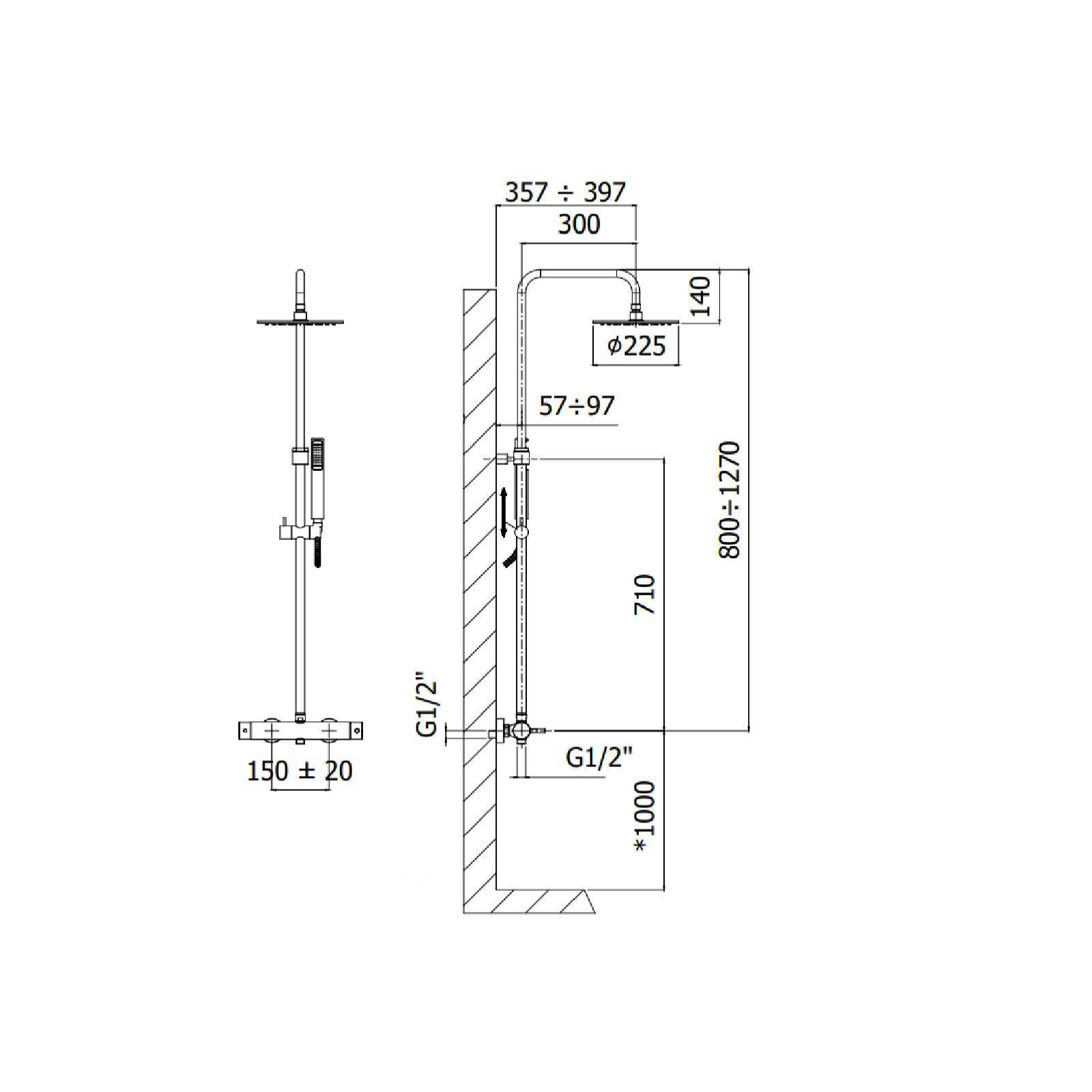 Colonna doccia New Mini Master Cromo Paffoni - immagine 3