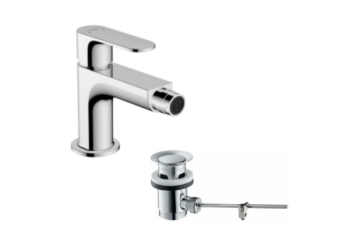 Rebris S Miscelatore monocomando bidet con piletta in metallo Hansgrohe