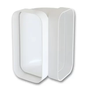 La Ventilazione - Curva verticale 90° in ABS con attacchi FF per tubo rettangolare