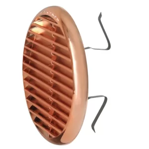 GRIGLIA DI VENTILAZIONE ROTONDA IN ABS CON MOLLE 80-125mm RAMATO