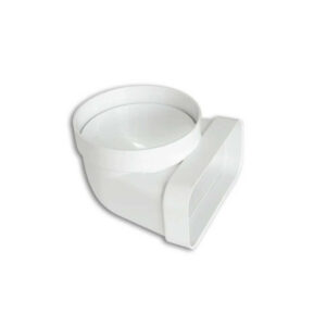 La Ventilazione - Curva verticale in ABS da tubo tondo a rettangolare FF (125 / 150 X 170mm)