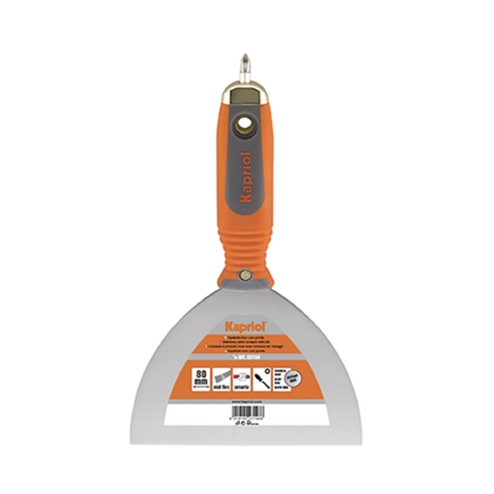 Spatola con punta a cacciavite in acciaio INOX mm 150 KAPRIOL