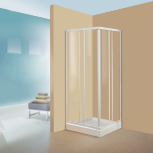 BOX DOCCIA ANGOLO 70 X 80 2 ANTE SCORREVOLI ACRILICO GHIACCIO TRIS A NOVELLINI