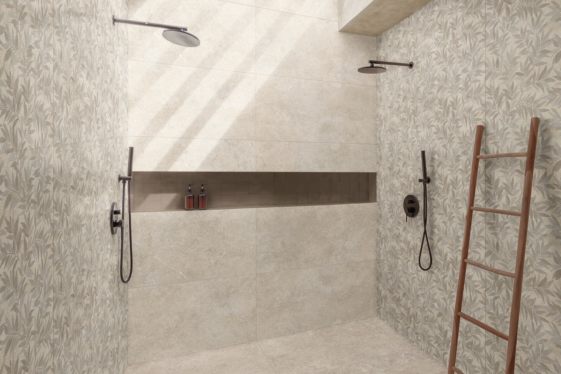 PIASTRELLE LIMESTONE WALL DECORO AGRIFOGLIO IVORY 40 X 120 MARAZZI - immagine 3