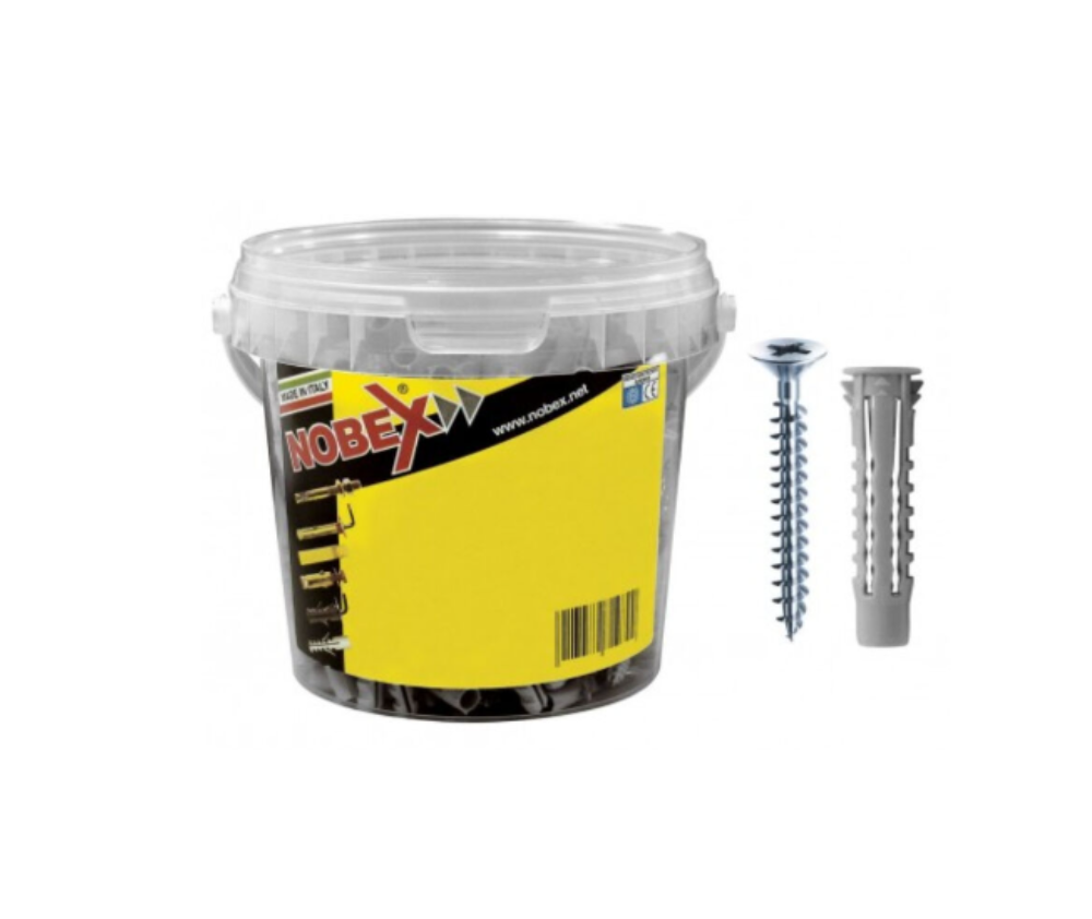 TASSELLI E VITI PER MURO IN SECCHIELLO 8 X 40 Pz 150 NOBEX