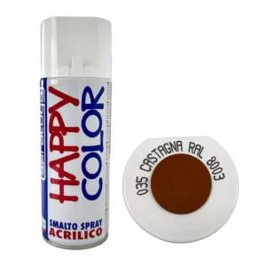 Vernice spray Happy color Castagna Ral 8003 400ml