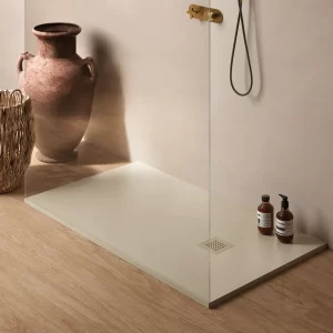 Piatto doccia Petra 120 X 90 H3 levigato bianco con piletta Geberit - HATRIA