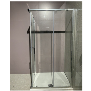 BOX DOCCIA ANGOLO 80 X 80 2 ANTE SCORREVOLI VETRO TRASPARENTE SMART-B2B