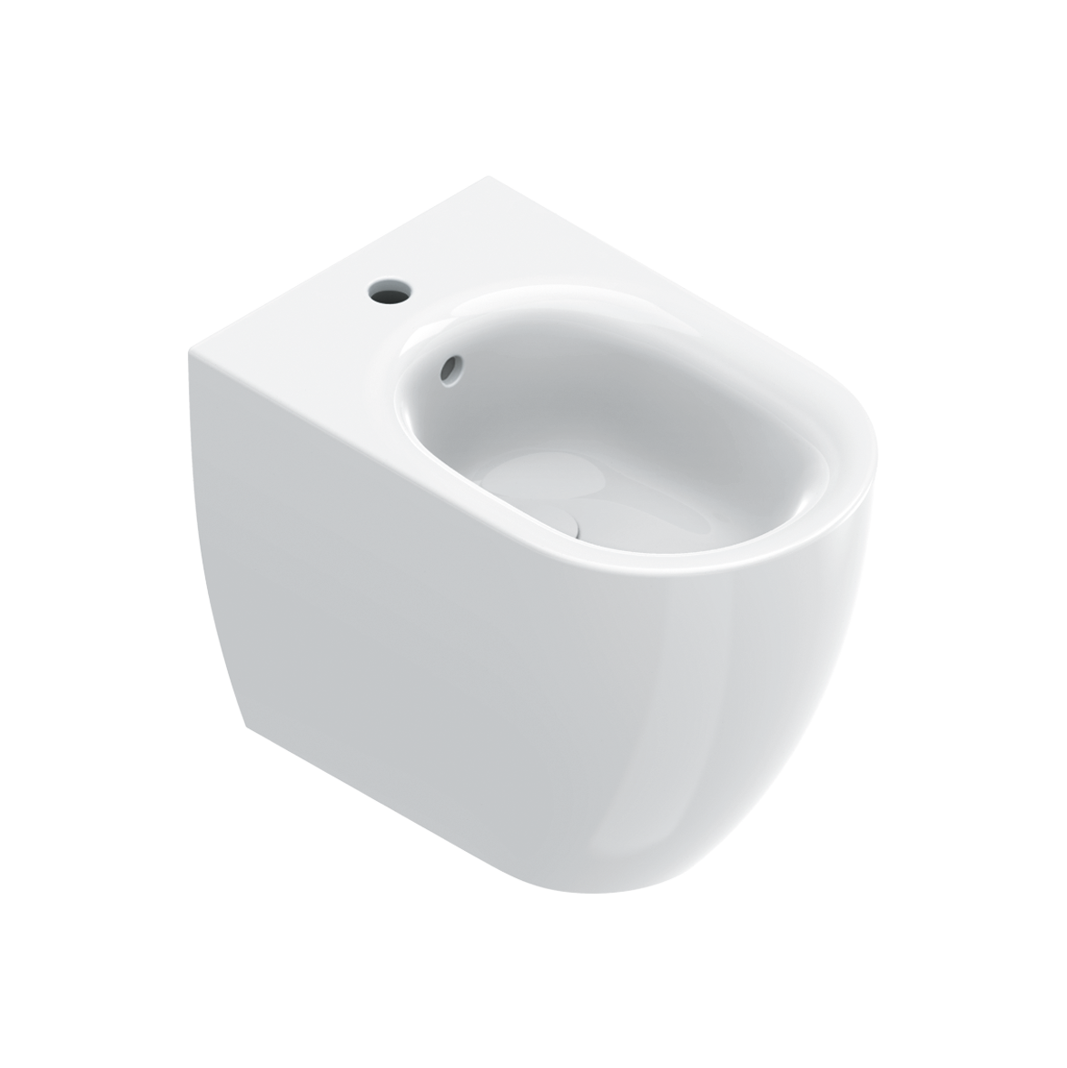 BIDET FILO MURO 55 X 35 MONOFORO BIANCO LUCIDO SFERA - CATALANO