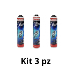 Kit 3pz Schiuma poliuretanica Elettrica presa rapida Fischer